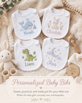 Embroidered Baby Bib & Burp Cloth