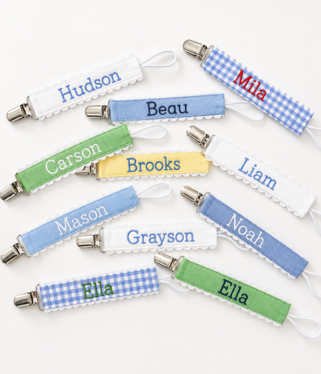 Embroidered Pacifier Holder